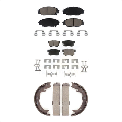 Ceramic Brake Pads And Parking Shoes Front Rear Kit For 2000-2006 Honda S2000