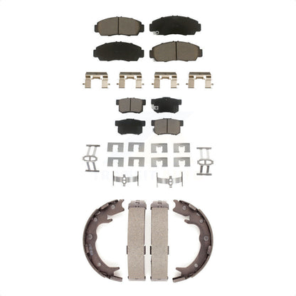 Ceramic Brake Pads And Parking Shoes Front Rear Kit For Acura TL CL RL