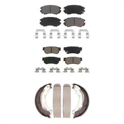Ceramic Brake Pads And Parking Shoe Front Rear Kit For Hyundai Sonata Kia Optima