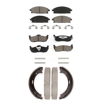Ceramic Brake Pads Parking Shoe Front Rear Kit For 04 Nissan Pathfinder To 07