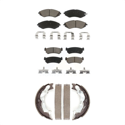 Ceramic Brake Pads And Parking Shoes Front Rear Kit For Suzuki Forenza Reno