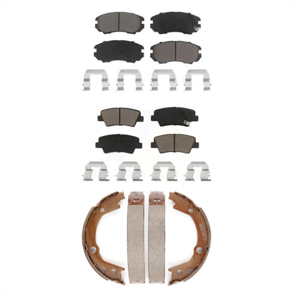 Ceramic Brake Pads And Parking Shoes Front Rear Kit For Hyundai Elantra Sonata