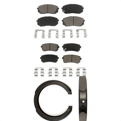 Ceramic Brake Pads & Parking Shoe Front Rear Kit For Hyundai Tucson Kia Sportage