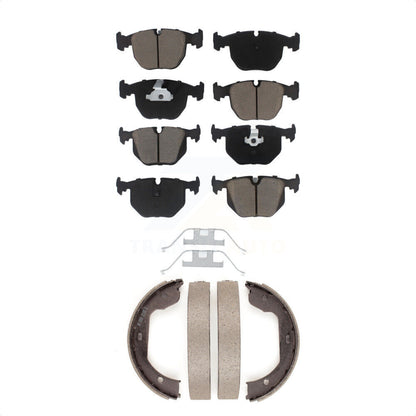 Ceramic Brake Pads And Parking Shoes Front Rear Kit For BMW X5 M5