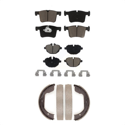 Ceramic Brake Pads And Parking Shoes Front Rear Kit For 2011 BMW X3 xDrive28i