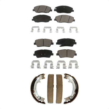 Ceramic Brake Pads Parking Shoes Front Rear Kit For Kia Sedona Hyundai Entourage