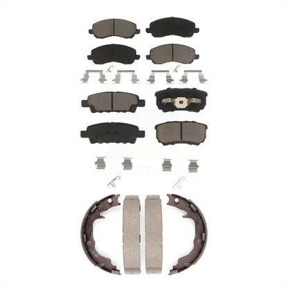 Ceramic Brake Pads Parking Shoe Front Rear Kit For Jeep Patriot Mitsubishi Dodge