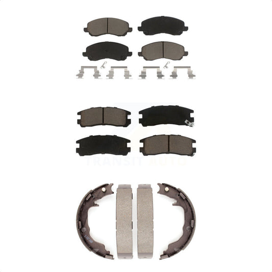 Ceramic Brake Pads And Parking Shoe Front Rear Kit For Mitsubishi Eclipse Galant