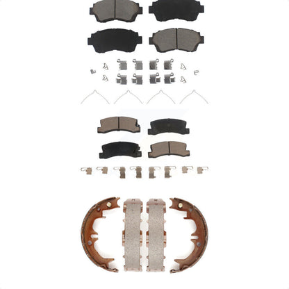 Ceramic Brake Pads And Parking Shoes Front Rear Kit For Toyota Camry Lexus ES300