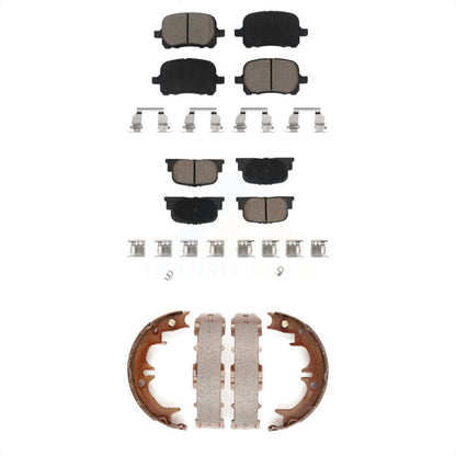 Ceramic Brake Pads And Parking Shoes Front Rear Kit For Toyota Camry Lexus ES300