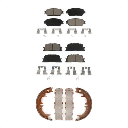 Ceramic Brake Pads And Parking Shoes Front Rear Kit For Toyota Camry Lexus ES330
