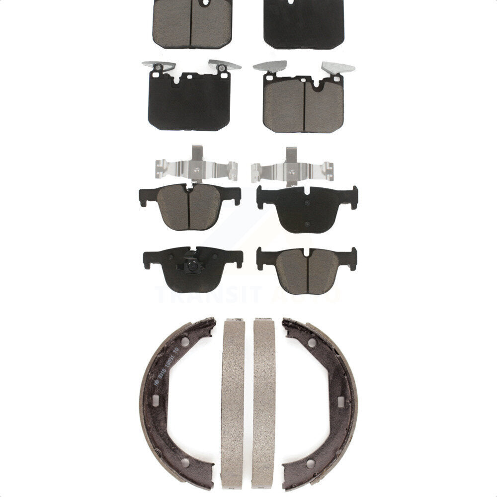 Ceramic Brake Pads Parking Shoes Front Rear Kit For BMW 340i xDrive 435i 440i GT
