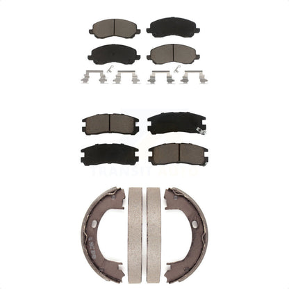 Ceramic Brake Pads And Parking Shoes Front Rear Kit For Mitsubishi Eclipse Dodge
