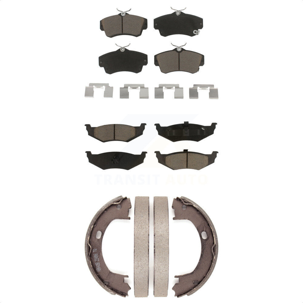 Ceramic Brake Pads And Parking Shoe Front Rear Kit For Chrysler PT Cruiser Dodge