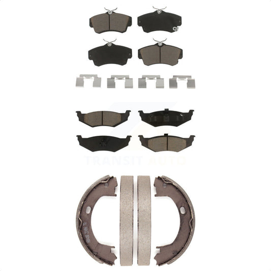 Ceramic Brake Pads And Parking Shoe Front Rear Kit For Chrysler PT Cruiser Dodge