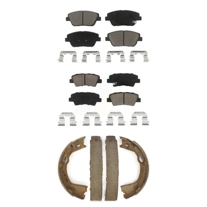 Ceramic Brake Pads And Parking Shoes Front Rear Kit For Kia Optima