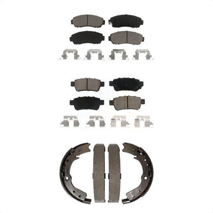 Ceramic Brake Pads And Parking Shoes Front Rear Kit For 2005-2010 Honda Odyssey