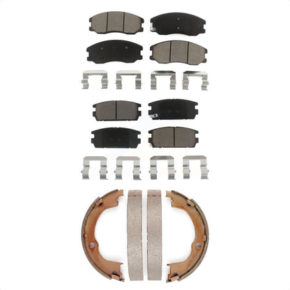 Ceramic Brake Pads Parking Shoe Front Rear Kit For Chevrolet Equinox Pontiac Vue