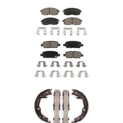 Ceramic Brake Pads And Parking Shoes Front Rear Kit For Nissan Sentra Juke