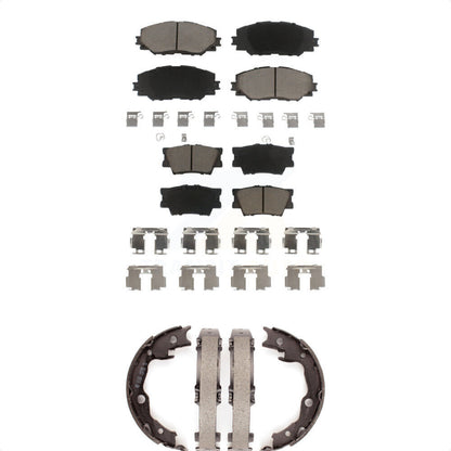 Ceramic Brake Pads And Parking Shoes Front Rear Kit For Toyota RAV4 Lexus HS250h