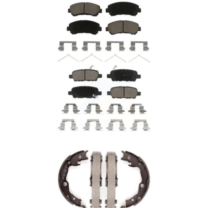 Ceramic Brake Pads And Parking Shoes Front Rear Kit For Nissan Rogue Sentra Juke