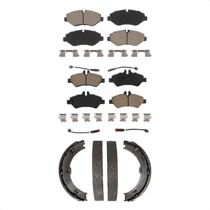 Ceramic Brake Pads & Parking Shoe Front Rear Kit For Sprinter 2500 Mercedes-Benz