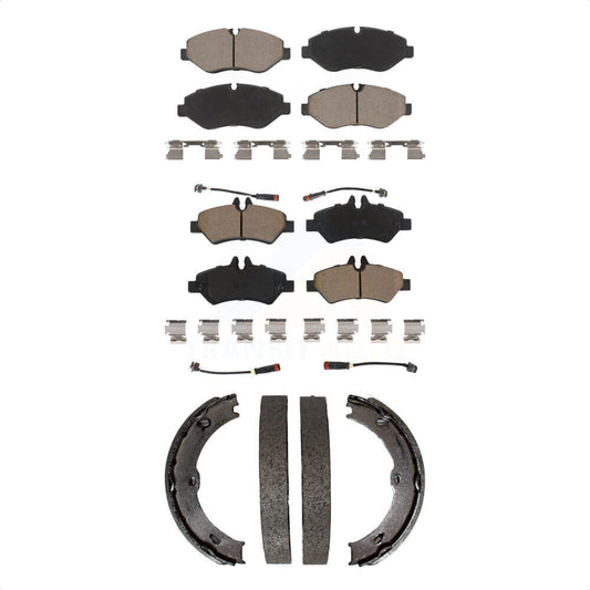 Ceramic Brake Pads & Parking Shoe Front Rear Kit For Sprinter 2500 Mercedes-Benz