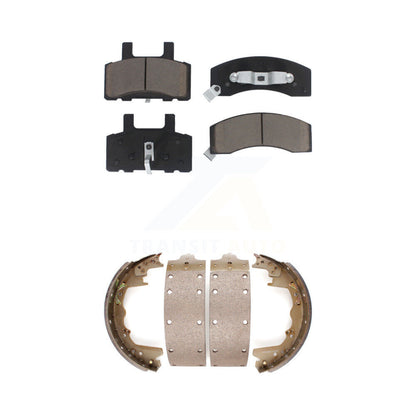 Ceramic Brake Pads And Drum Shoes Front Rear Kit For Dodge Ram 2500