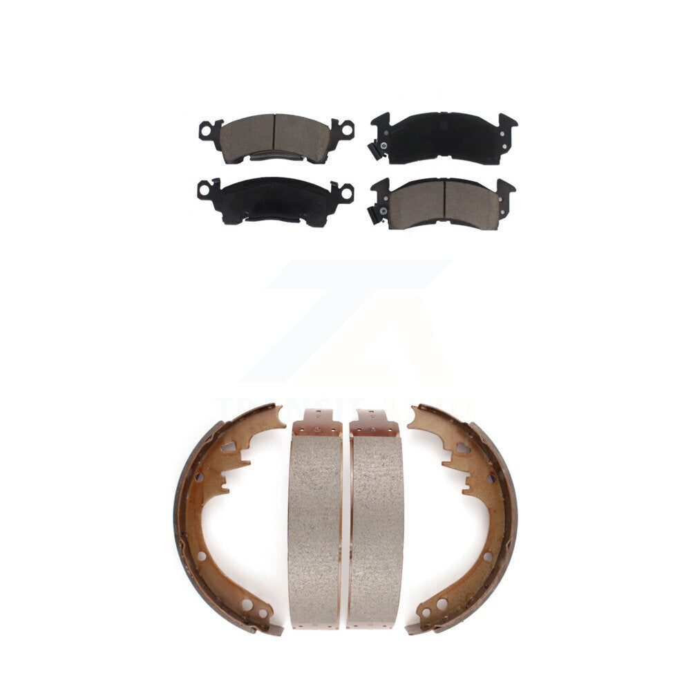 Ceramic Brake Pads Drum Shoe Front Rear Kit For Cadillac Chevrolet Caprice Buick