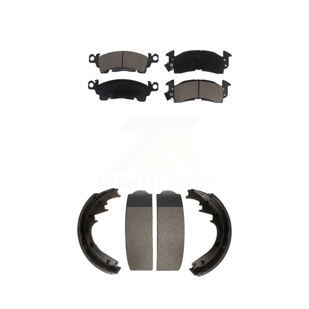 Ceramic Brake Pads Drum Shoes Front Rear Kit For Chevrolet GMC C10 C1500 G20 K10