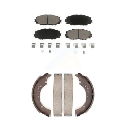 Ceramic Brake Pads And Drum Shoes Front Rear Kit For Toyota Corolla Scion xD
