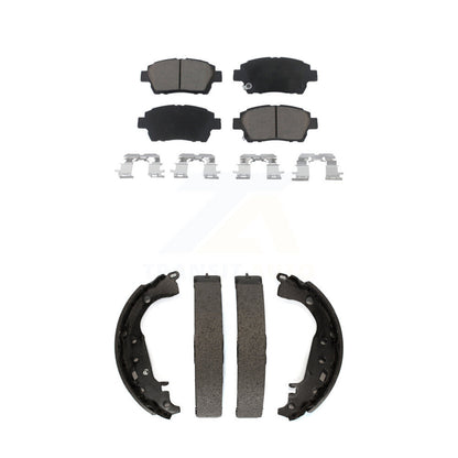 Ceramic Brake Pads And Drum Shoes Front Rear Kit For 2009 Toyota Prius