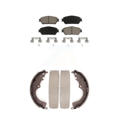 Ceramic Brake Pads Drum Shoes Front Rear Kit For Toyota Tacoma With 5 Lug Wheels