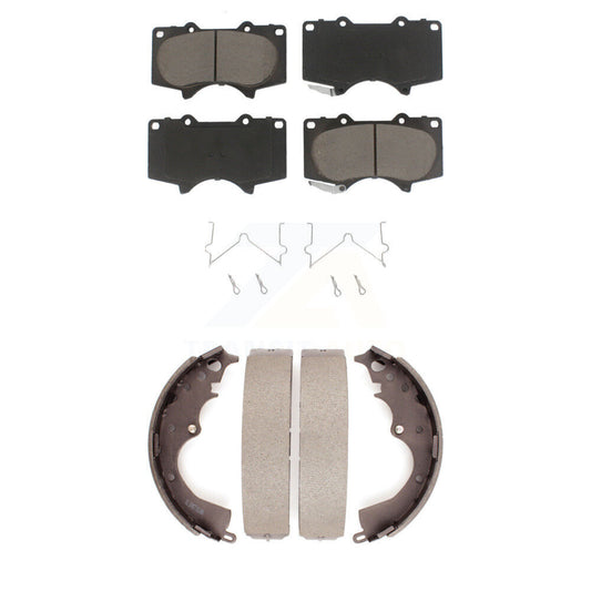 Ceramic Brake Pads And Drum Shoes Front Rear Kit For Toyota Tacoma