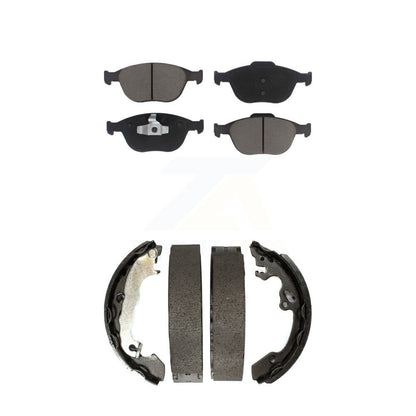 Ceramic Brake Pads And Drum Shoes Front Rear Kit For Ford Focus SVT