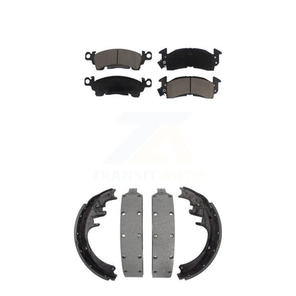 Ceramic Brake Pads Drum Shoes Front Rear Kit For GMC G3500 K2500 C2500 Chevrolet