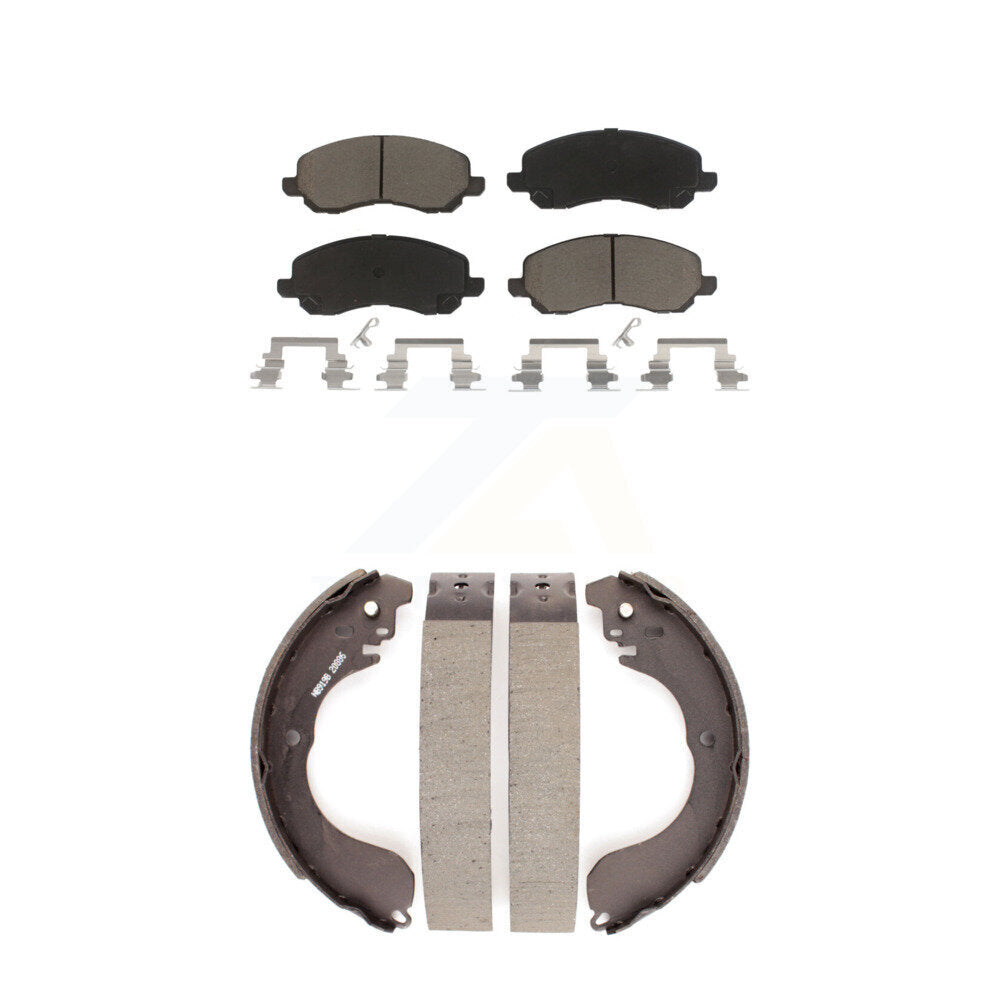 Ceramic Brake Pads And Drum Shoes Front Rear Kit For Jeep Patriot Compass Dodge