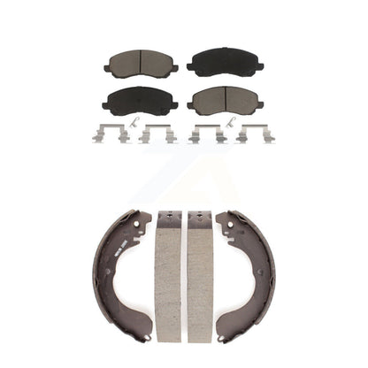 Ceramic Brake Pads And Drum Shoes Front Rear Kit For Jeep Patriot Compass Dodge