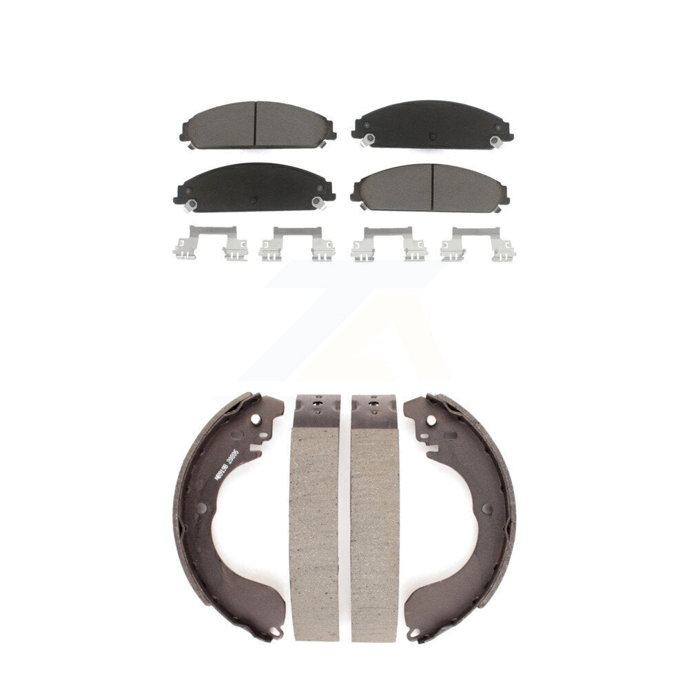 Ceramic Brake Pads & Drum Shoes Front Rear Kit For 2008-2009 Dodge Caliber SRT-4