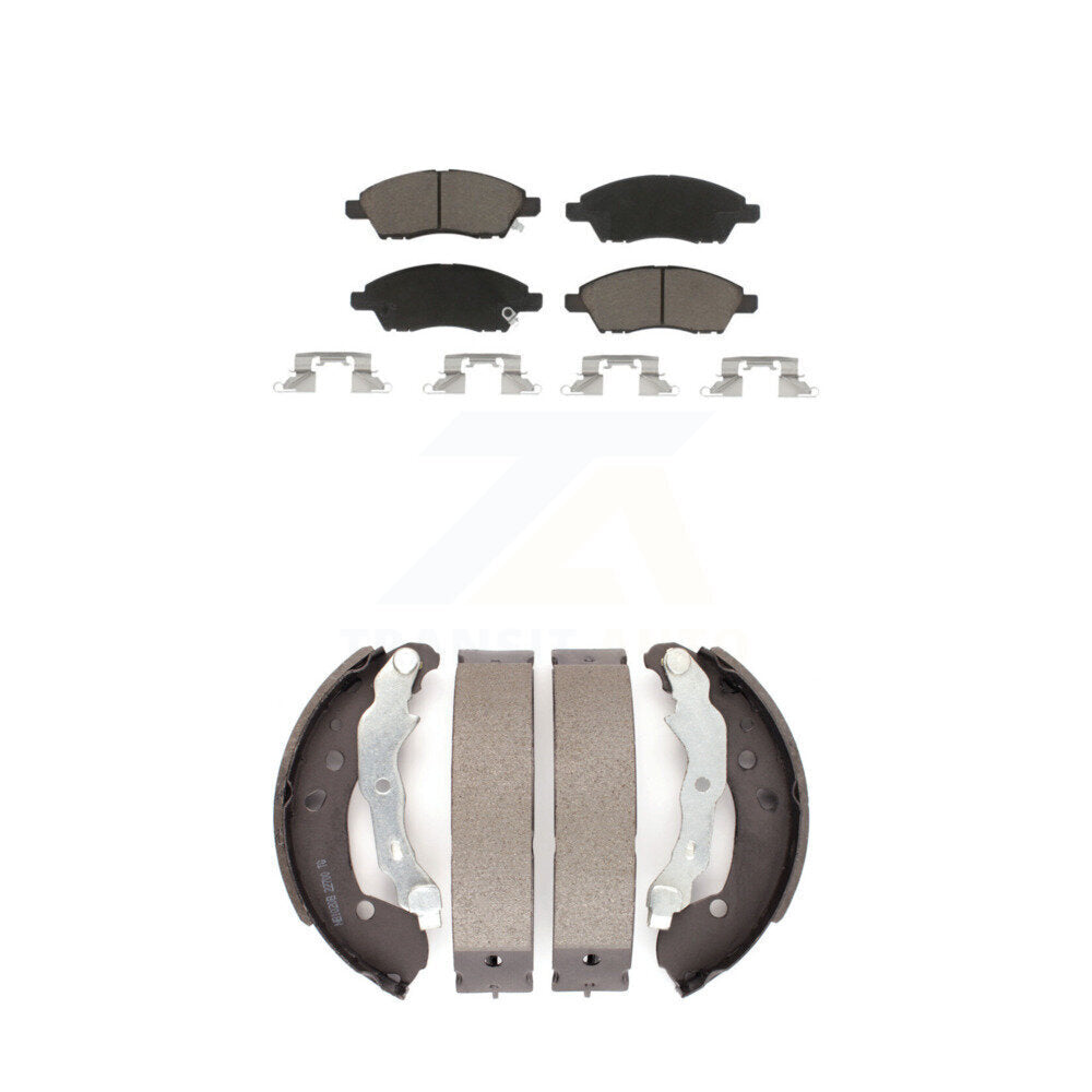 Ceramic Brake Pads And Drum Shoes Front Rear Kit For Nissan Micra Versa Note
