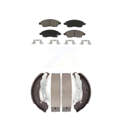 Ceramic Brake Pads And Drum Shoes Front Rear Kit For Nissan Micra Versa Note