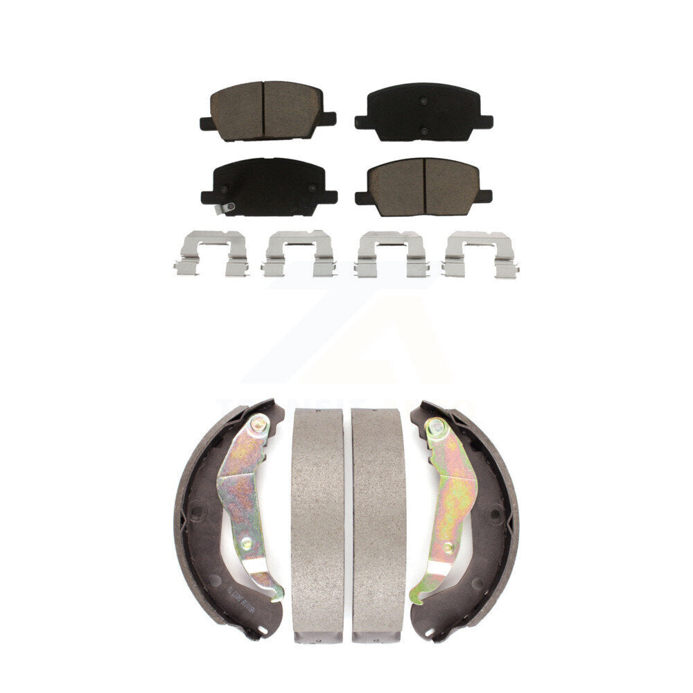 Ceramic Brake Pads And Drum Shoes Front Rear Kit For Chevrolet Trax