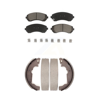 Ceramic Brake Pads And Drum Shoes Front Rear Kit For 2001-2005 Pontiac Aztek