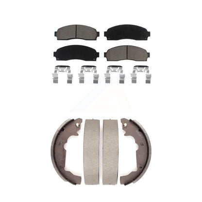Ceramic Brake Pads And Drum Shoe Front Rear Kit For Saturn Vue Chevrolet Equinox