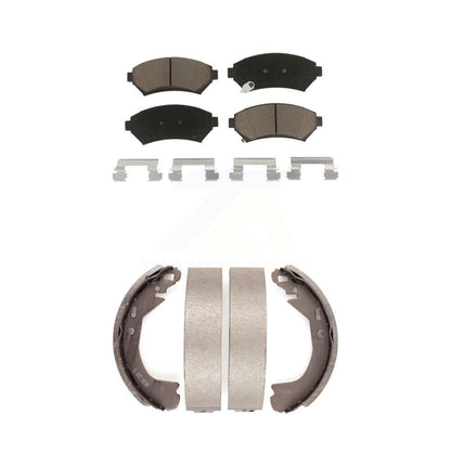 Ceramic Brake Pads & Drum Shoes Front Rear Kit For Pontiac Montana Buick Century