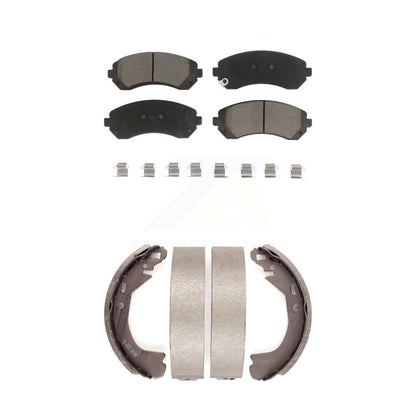 Ceramic Brake Pads & Drum Shoes Front Rear Kit For Pontiac Montana Chevrolet AWD