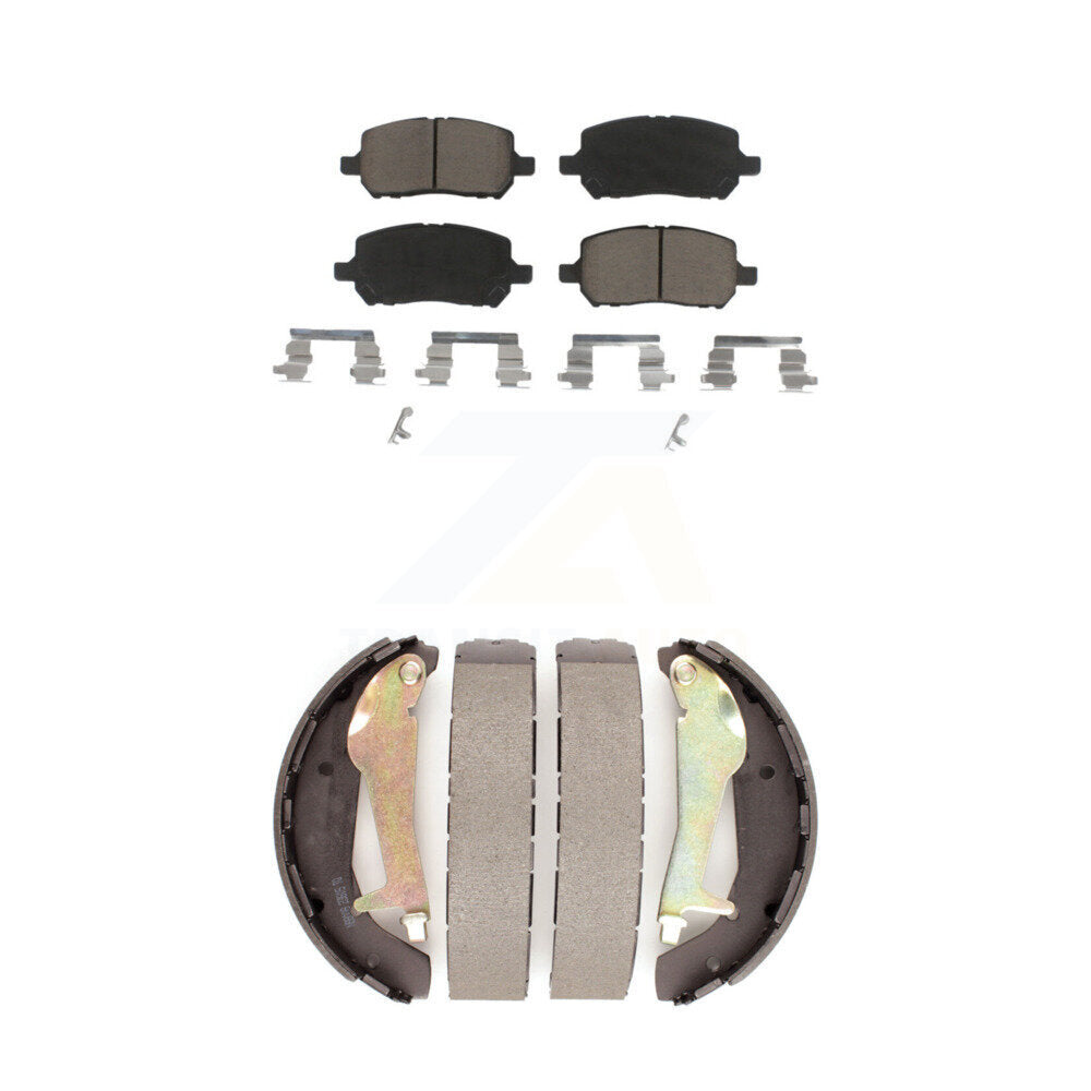 Ceramic Brake Pads And Drum Shoes Front Rear Kit For Chevrolet Cobalt Pontiac G5