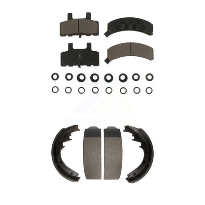 Ceramic Brake Pads Drum Shoes Front Rear Kit For Chevrolet GMC K1500 C1500 K2500