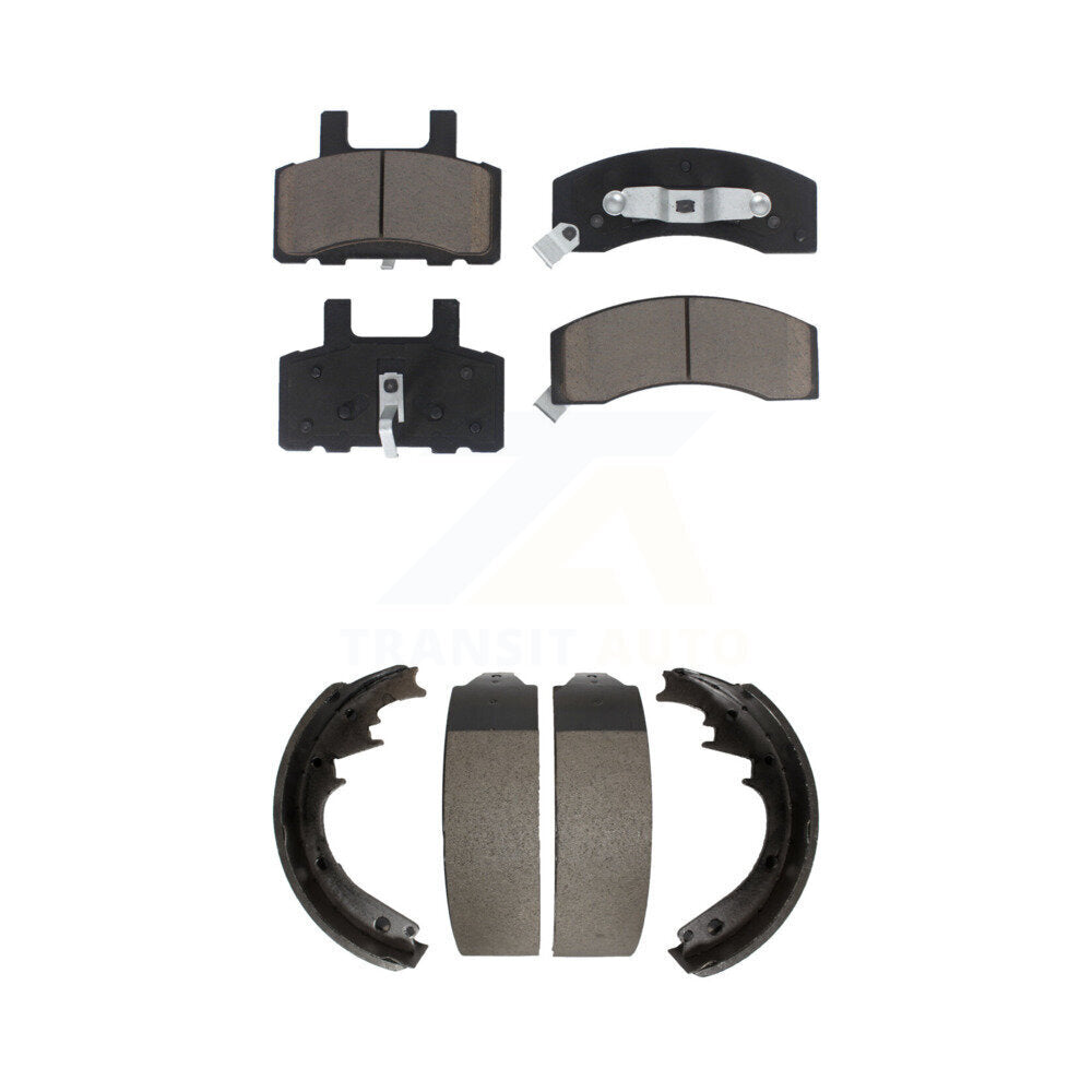 Ceramic Brake Pads Drum Shoes Front Rear Kit For Chevrolet Tahoe GMC K1500 Yukon