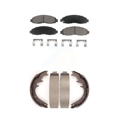 Ceramic Brake Pads And Drum Shoes Front Rear Kit For Dodge Dakota